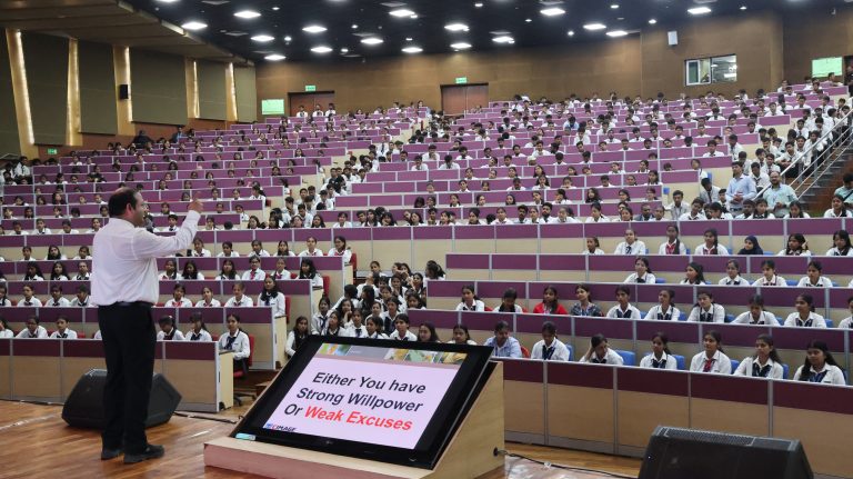 New students attending CIMAGE Professional College induction and orientation program in Patna.